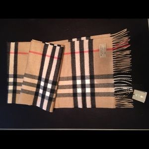 Burberry Classic Check Cashmere Scarf AMB